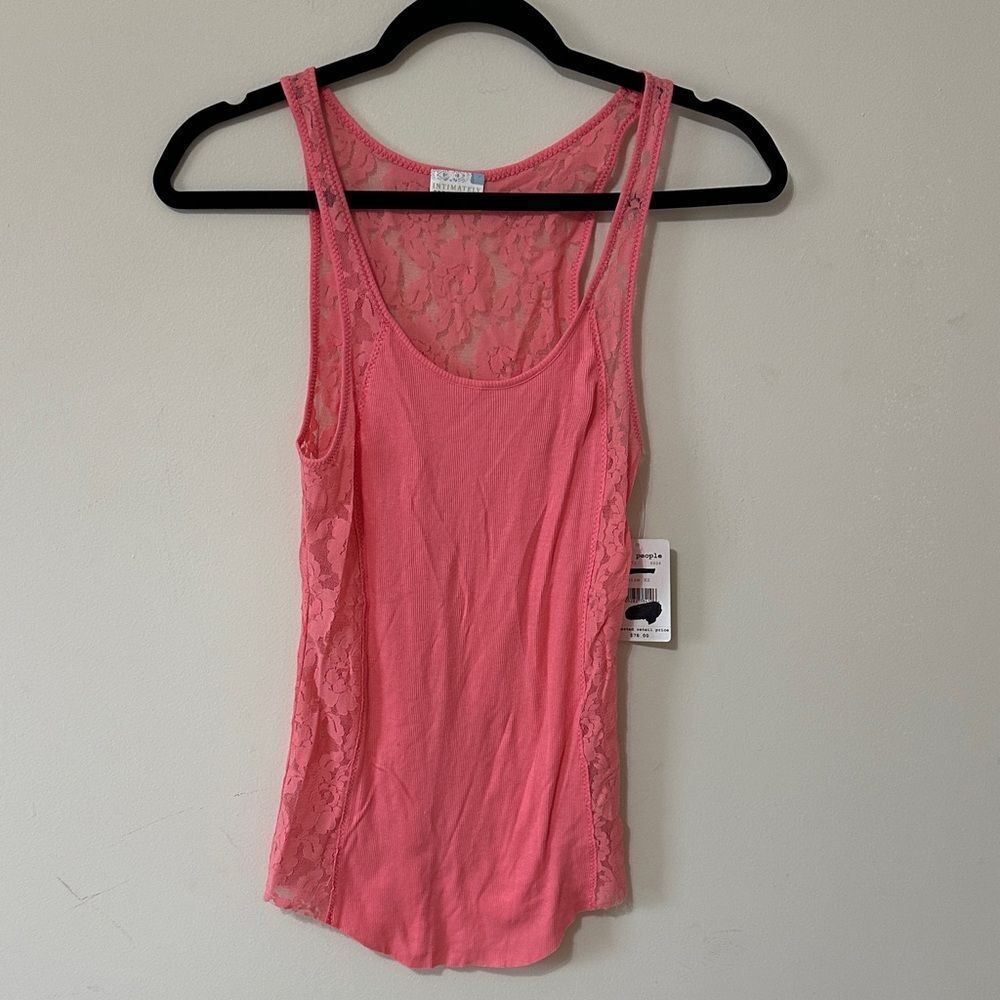 NWT Free People Intimately Lace Accent Tank Top